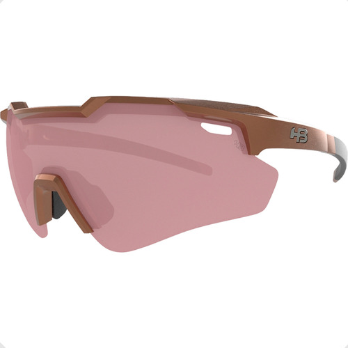 Oculos Esportivo Hb Shield Evo 2.0 Dourado Cobre Lente Amber Armação Dourado Cobre Copper