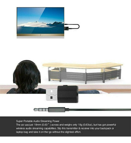 Convertidor 2 En 1 Bluetooth V5.0 Inalámbrico 10m Para