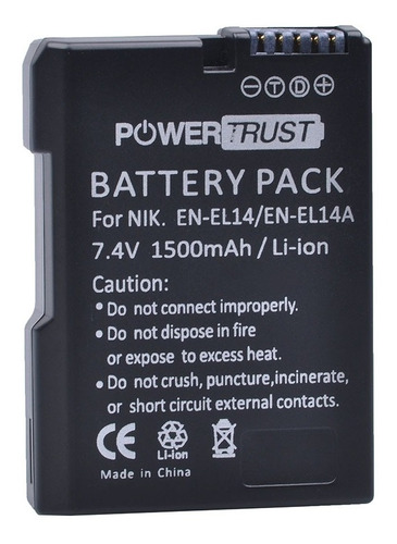 Bateria En-el14 Enel14 D3100 D3200 D5100 D5200 D5300 1500mah