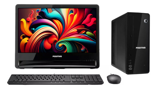 Cpu + Monitor Positivo Intel Dual Core 8gb Hd 1tb - Novo