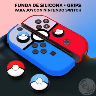 Funda Switch De Silicona + Grip Joycon Nintendo Pokemon
