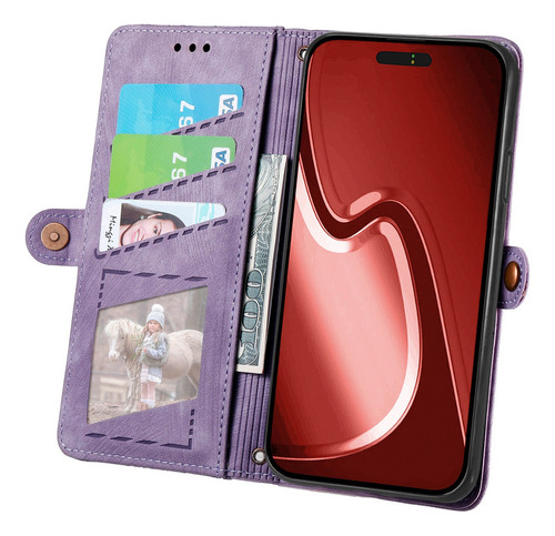 Funda De Piel Tipo Cartera Para Honor X8c X8b X8a