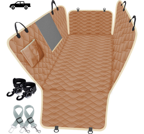 Funda De Asiento Para Perro Impermeable Marron (1.52x1.65m)