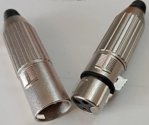4 Conector Metalico Compatible Con Switchcraft Xlr Dmx Canon 2 Machos/ 2 Hembras