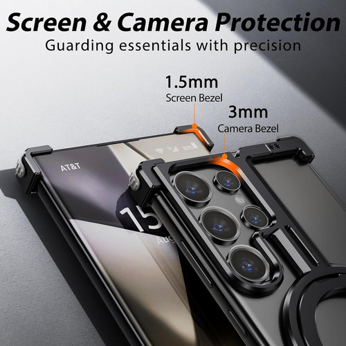 B Funda Metal Con Soporte For Samsung Galaxy S24/s23 Ultra