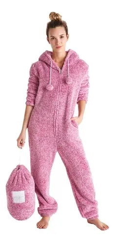 Pijama Mono Enterito Infantil C capucha Inv Peluche Promesse