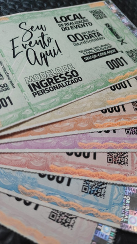 Imagem 1 de 3 de Ingresso Impressão Colorida Simples . 100 Unids