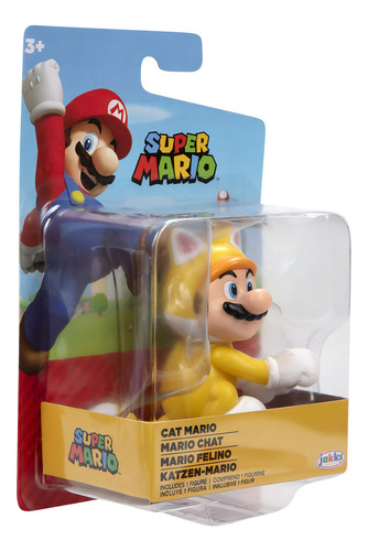 World Of Nintendo Figura De Acción De Cat Mario De 2.5