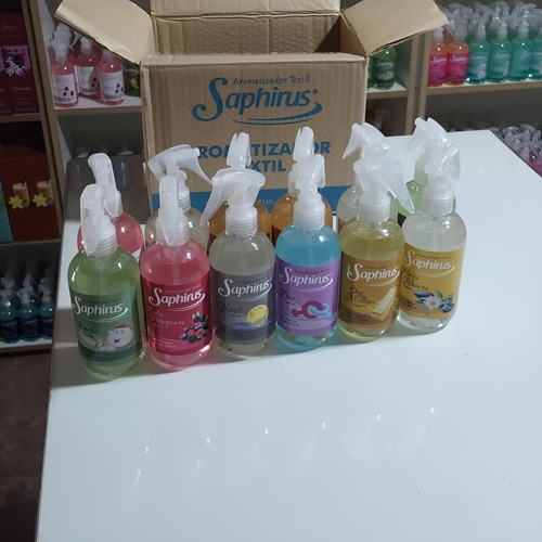 Aromatizante Saphirus Textil X 12 Unidades 250 Ml.