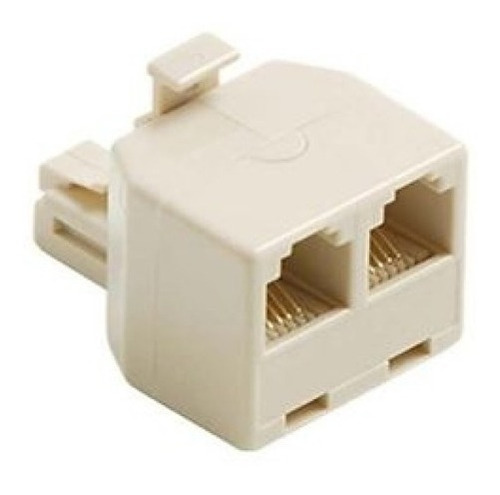 Adaptador Splitter Telef / 1 A 2 Rj11 / Marfil