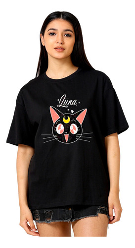 Polera Luna Sailor Moon Gato Anime Oversize Grafimax