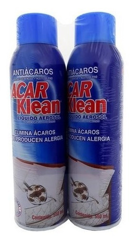 Acar Klean Antiácaros 2 Unidades/ 550 Ml