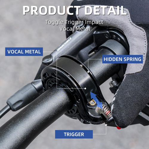 Rockbros - Campana De Bicicleta Oculta Con Sonido Claro Y La