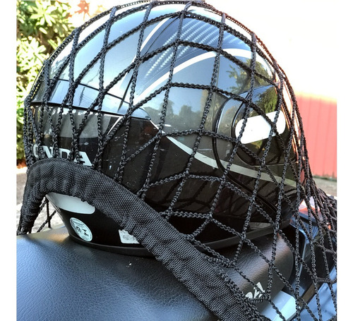 Rede Grande Aranha Moto Capacete 55x55 Cm