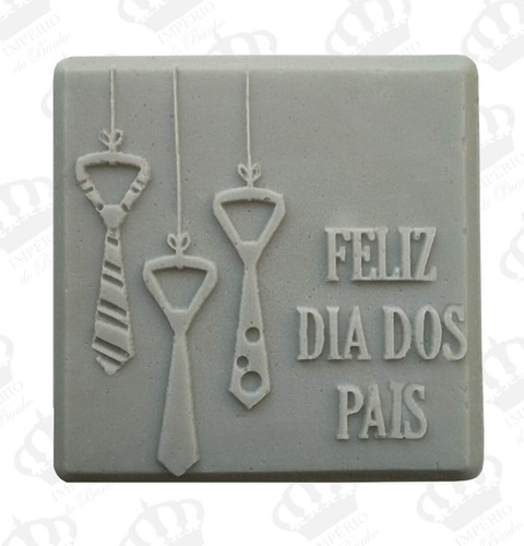 Imagem 4 de 8 de Forma De Silicone Barra Feliz Dia Dos Pais Gravata Ib-406