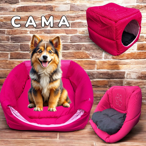 Cama Casa Sofá 3 En 1 Chica Para Perros Y Gatos - Resistente