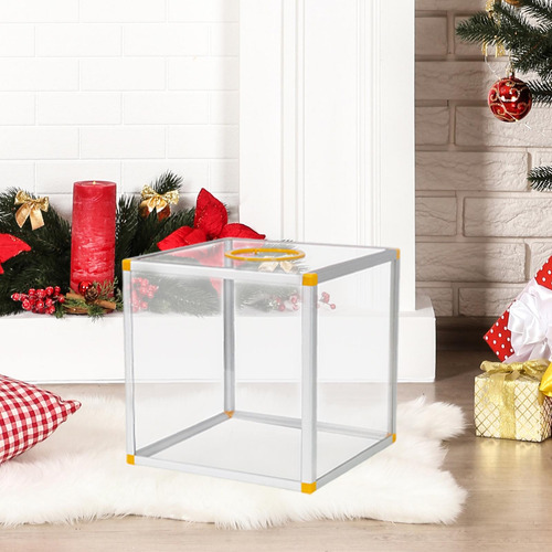 Caja Transparente Para Rifa 25x25x25cm Seis Lados Despejados