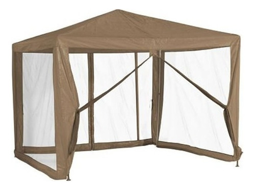 Toldo Comedor De 300 X 300 Cm Con Malla Klimber Taupe Smac Color Marrón