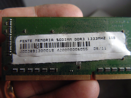 Memória Para Notebook Ddr3 1gb Hbs 1333mhz (Usado)