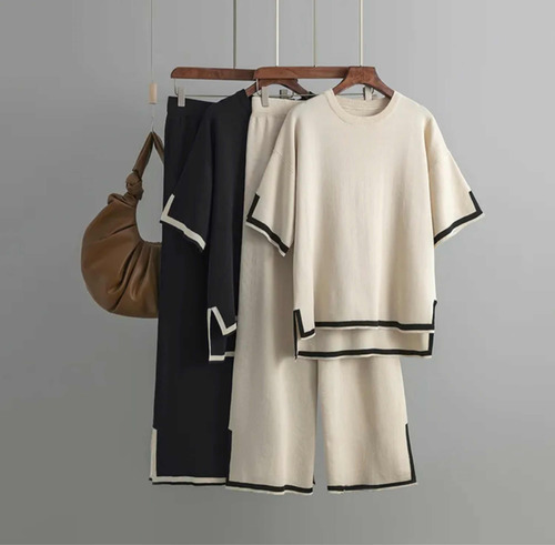 Conjunto Pantalón Y Blusa Cómodo Blusa 3/4 Varios Colores