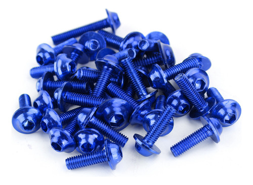 Kit De Tornillos Para Carenado De Moto 158, Color Azul