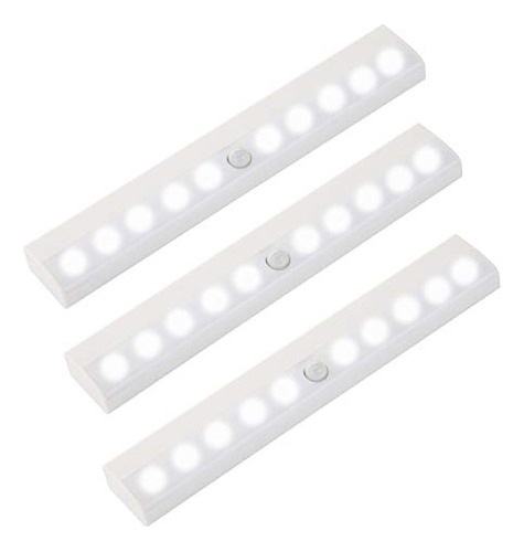 Luz Led Con Sensor De Movimiento Am-l101, 3-pack, Blanco