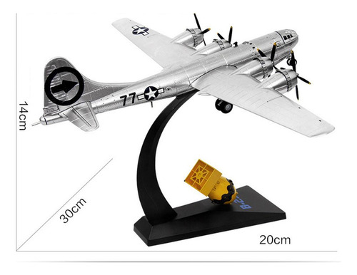 1/144 Escala Aleación Wwii American B-29 Bombardero Avión
