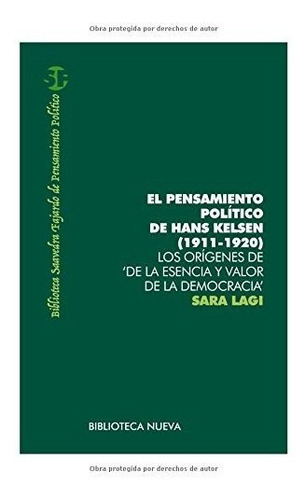 Libro El Pensamiento Politico De Hans Kelsen De Lagi Sara