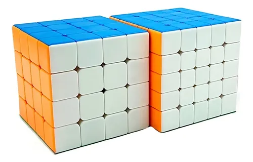 comprar Kit Cubo Mágico Quebra Cabeça Profissional Moyu 4x4 E 5x5