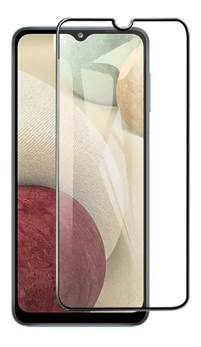 Imagen 1 de 5 de Vidrio Templado Samsung A12 Protector Full Cover Glue 9d