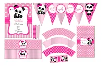 Comprar Kit Imprimible Osita Panda Nena Solo Textos Editables!
