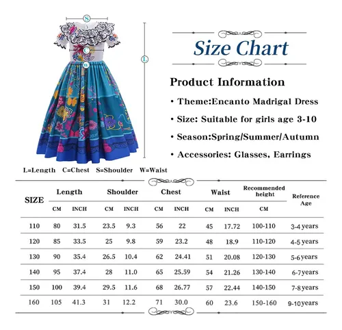 Vestido De Mirabel De Encanto, Disfraz De Isabella De Encant