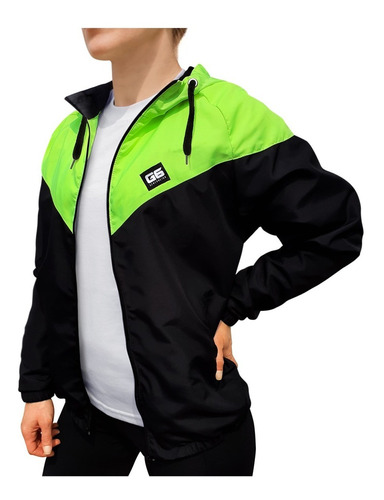 Campera Deportiva Rompe Viento Mujer Con Capucha G6