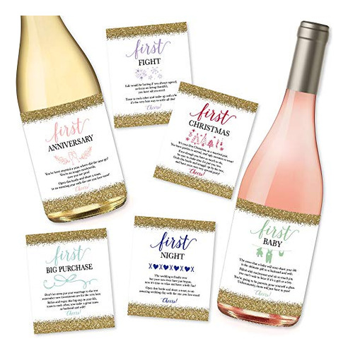 Etiquetas O Pegatinas Para Botellas De Vino O Calcomanía Par