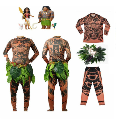 Disfraz De Maui Moana Adulto Niño Cosplay Para Halloween