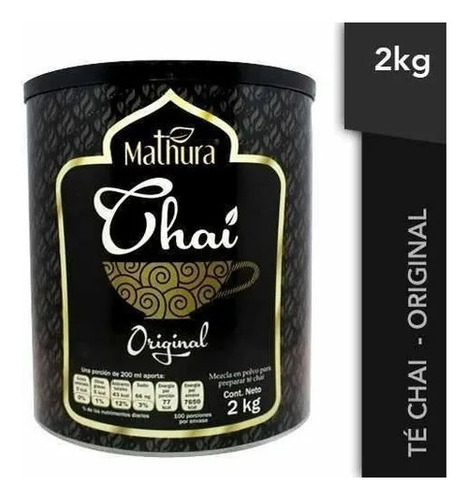 Te Chai Sabor Original Mathura 2kg Mezcla En Polvo