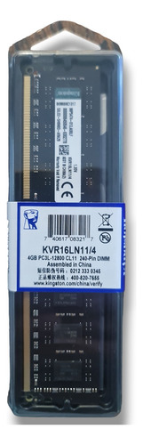 Memoria Ram Dimm 4gb Ddr3l 1600mhz Pc12800 1.35v Kingston