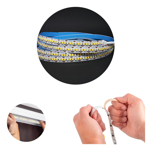 Super Fita Led 2835 Gold Sand Alto Brilho 15w/m 240 Led/m 5m