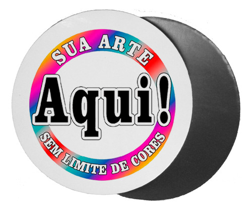Imã 4,5x4,5 Personalize Com Sua Arte Diversos Formatos 25uni