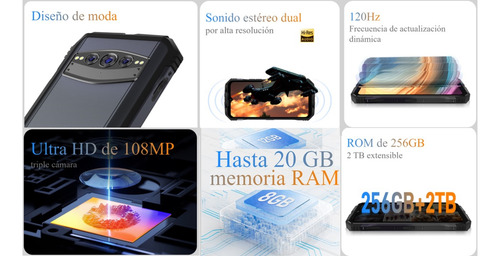 Doogee V30t - Celular Resistente 5g Doble Sim, Dualsim Libre