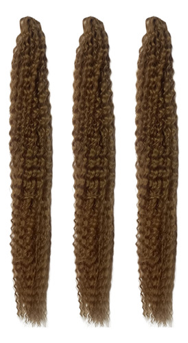 Cabello Curly Crochet Rubio Dorado 26 Extensiones Libni