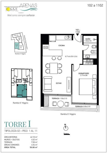 Apto De 1 Dormitorio Con Terraza Sobre Rambla