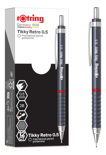 Portamina Tikky Retro Rotring 0.5mm Gris