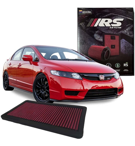 Filtro Esportivo Lavável Honda Civic Si 2.0 Stg 2 2010 Rs