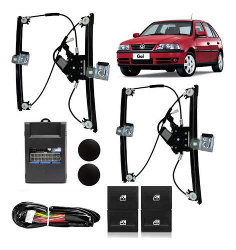 Kit Vidro Eletrico Gol G3 2000 2001 4 Portas Dian Sensorizad