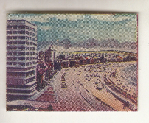 1946 Figurita Vista Playa Pocitos Montevideo Cromo Vintage