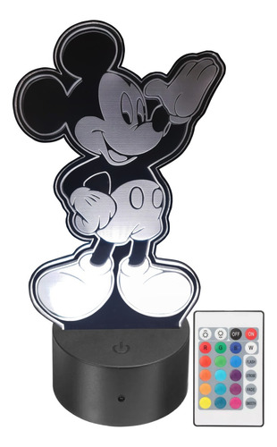 Lámpara Led Decorativa Mickey Mouse Rgb Personalizada