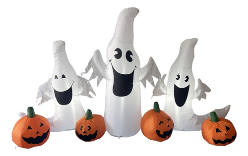 Calabaza Inflable De Halloween Decorativa Terrible Lámpara