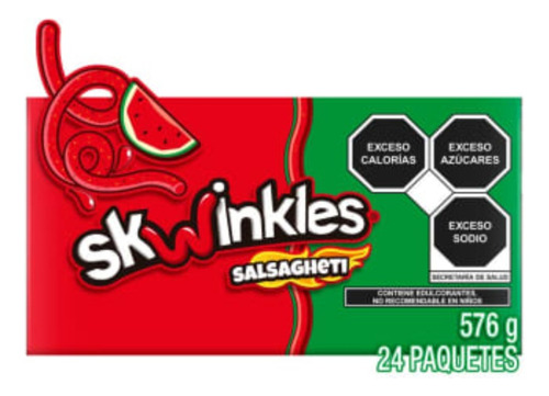 Dulce Enchilado Skwinkles Salsagheti 24 Pzas