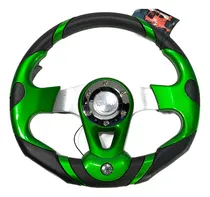 Comprar Volante Deportivo Tuning Racing Auto Brujula Verde Vdv32-6